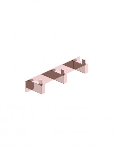 Percha triple oro cepillado/oro rosa cepillado modelo Technic de Medimex