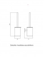 Medidas Escobillero oro cepillado/oro rosa cepillado modelo TECHNIC de Medimex