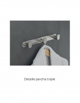 Detalle Percha triple cromo modelo PRACTIC de Medimex