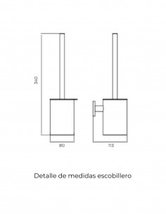 Escobillero acero cepillado - PRACTIC de Medimex 2