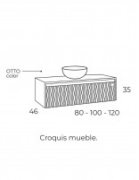 Lambda mueble Coycama croquis 1 lavabo