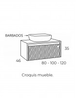 Mueble baño Lambda Coycama croquis