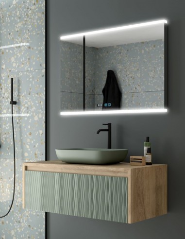 Mueble de baño Lambda modelo Coycama lavabo sobre encimera Masai