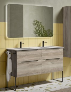 Mueble de 120 cm modelo Galsaky con detalles en negro de Coycama 2