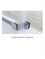 Mampara de ducha acero inoxidable detalle superior