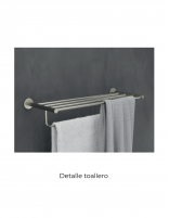 Detalle toallero múltiple níquel cepillado colección essential