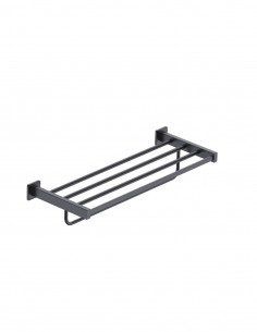 Toallero múltiple negro mate colección TECHNIC