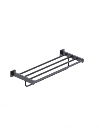 Toallero múltiple negro mate colección TECHNIC