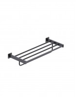 Toallero múltiple negro mate colección TECHNIC