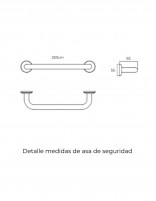 Medidas Asa de seguridad cromada de MEDIMEX