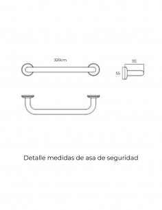 Asa de seguridad de ducha acero de MEDIMEX 2
