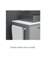 Detalle toallero para mueble cromado de MEDIMEX