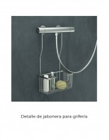 Detalle Jabonera para grifería cromo/níqiuel cepillado de MEDIMEX