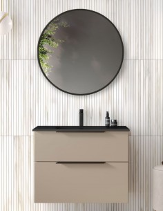 Mueble de baño con lavabo negro modelo Galsaky Colores de Coycama