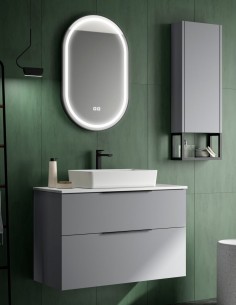 Mueble de baño con encimera modelo Galsaky de colores de Coycama