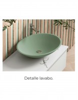 Mueble baño 2 cajones y 2 puertas detalle lavabo