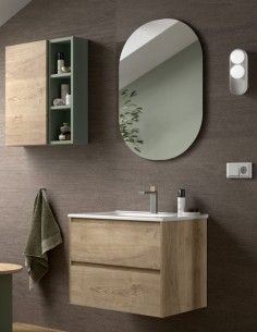 Mueble de baño sin patas roble natural 2