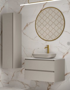 Mueble con encimera y lavabo de resina modelo Praga de Coycama
