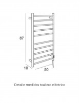 Toallero eléctrico INOX. 304 brillo croquis