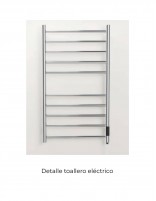 Detalle Toallero eléctrico INOX. 304 brillo