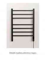 Toallero para baño negro