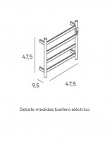 Medidas secatoalla inox. blanco de MANILLONS