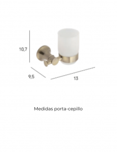 Portacepillo latón envejecido colección NOA Manillons 2