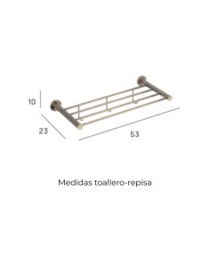 Toallero Repisa latón envejecido colección NOA Manillons 2
