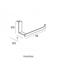 Portarollo a mueble baño negro colección YASS 2