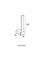 Portarrollos vertical reserva negro  modelo Yass de Manillons Torrent medidas