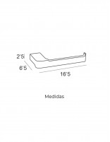 Portarrollo cromo sin tapa modelo YASS de Manillons Torrent medidas