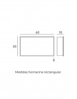 Medidas Hornacina para baño rectangular blanco MANILLONS