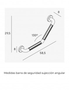 Barra seguridad angular WC colección BLANC de MANILLONS 2