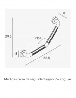 Medidas Barra seguridad angular  WC colección BLANC de MANILLONS
