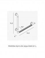 Medidas Barra de apoyo  L colección BLANC Manillons