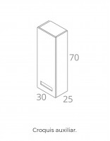 Armario auxiliar alto París de Avila Dos - 70 x 30 cm croquis