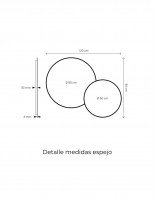 Medidas espejo redondo pópulo