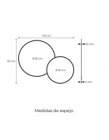 Medidas espejo de baño delfos