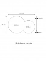 Croquis Espejo de baño redondo