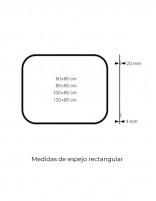 Medidas espejo de baño malta