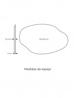 Croquis Espejo de baño irregular marco LED
