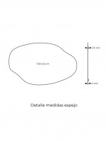 Medidas Espejo de baño irregular MANÚ