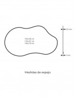 Medidas Espejo de baño VARSOVIA 100 cm