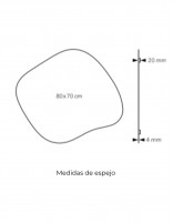 Medidas Espejo de baño irregular básico CUSCO