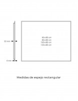 Medidas Espejo de baño rectangular IGUAZÚ 60cm