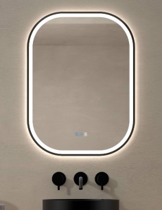 Espejo de baño rectangular LED negro - SALAMANCA de Dyled 2