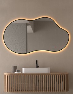 Espejo de baño irregular negro LED - DOÑANA de Dyled 100cm 2