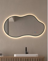 Espejo de baño irregular negro LED - DOÑANA de Dyled 100cm