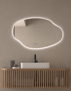 Espejo de baño irregular LED - ALMADÉN de Dyled luz cálida 2