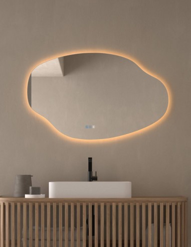 Espejo de baño irregular LED - ALMADÉN de Dyled luz cálida